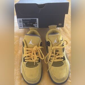 Jordan Kids Yellow and Black Sneakers